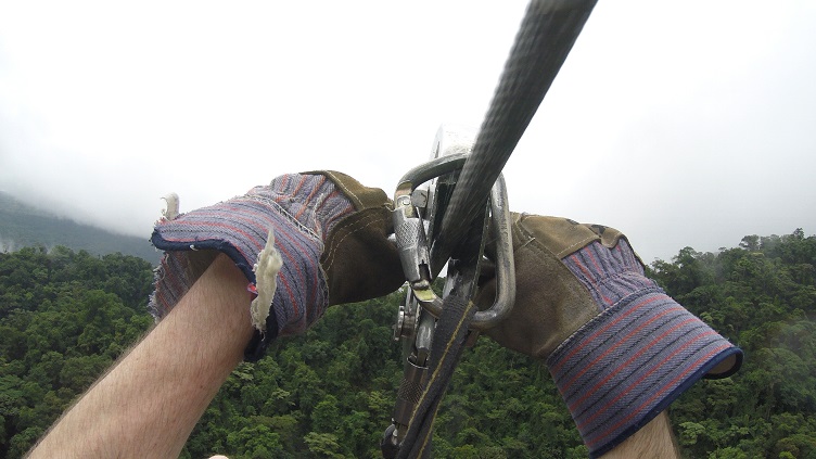 Zip lining in Costa Rica.