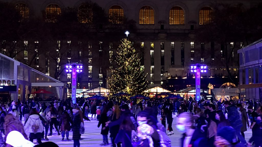 Bryant Park and the skating rink