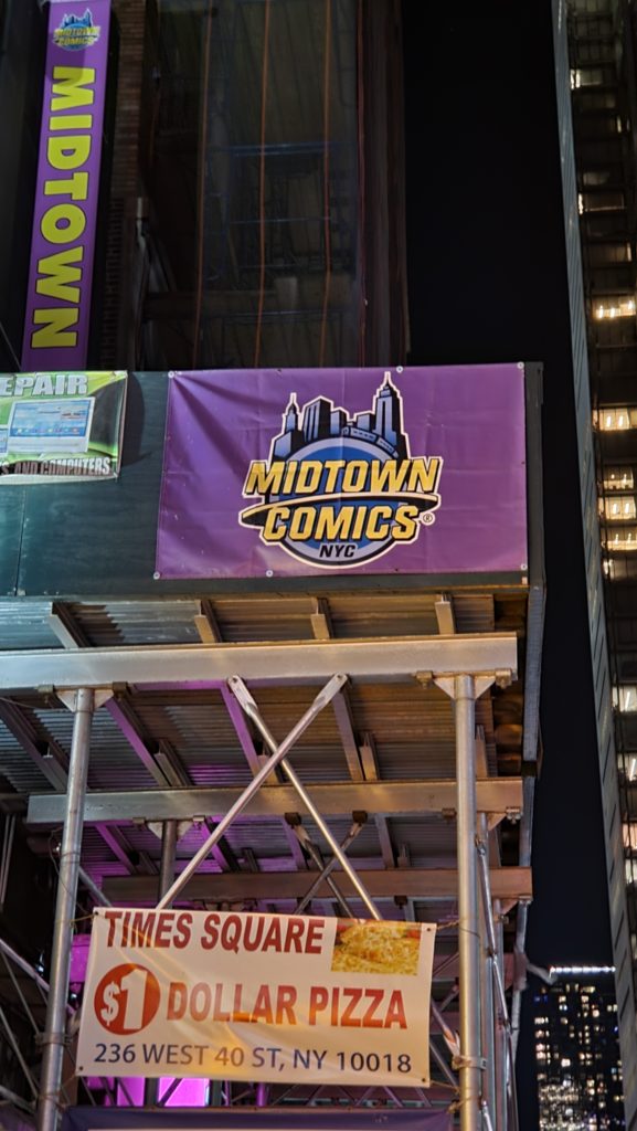 entrance to Midtown Comics in NYC