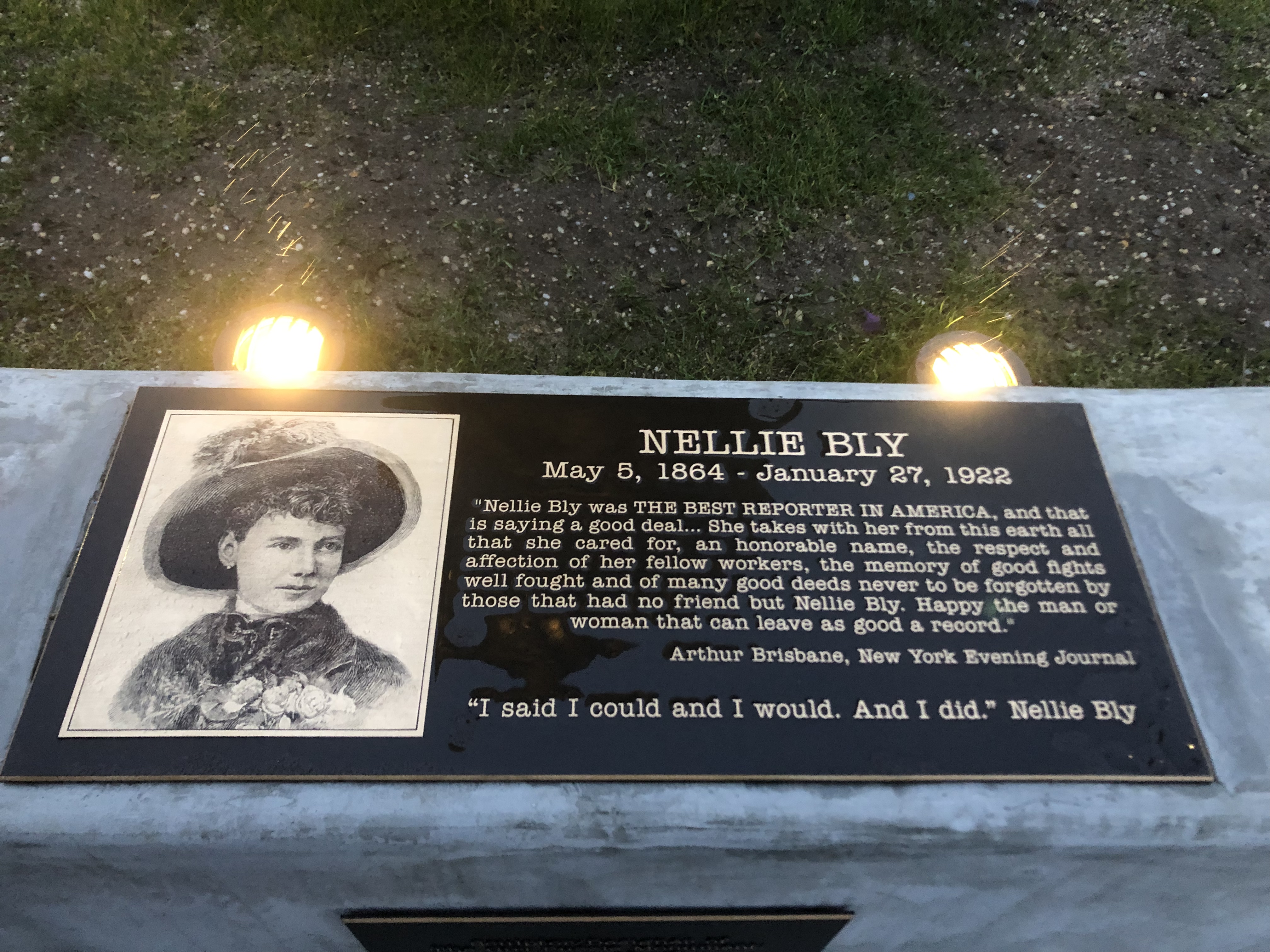 Nellie Bly info at Roosevelt Island