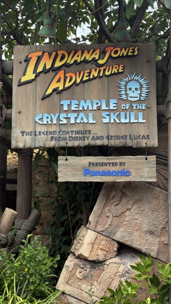 Indiana Jones sign at Tokyo DisneySea