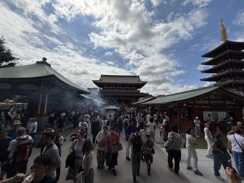 walking up to temple