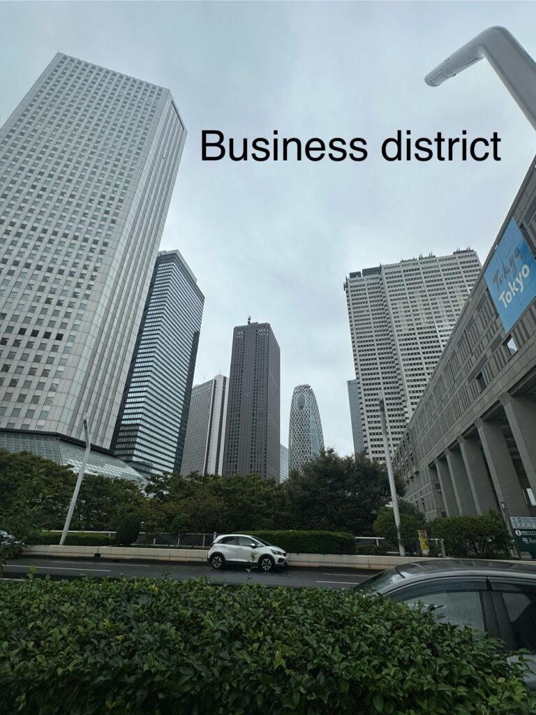 Business district in Tokyo
